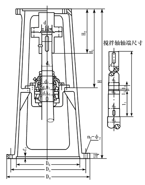 JXLD型擺線針輪減速機(jī)機(jī)架安裝尺寸外形尺寸