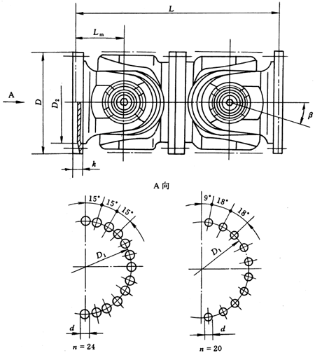 WD型大規(guī)格無伸縮短式萬向聯(lián)軸器(JB/T5513-91)