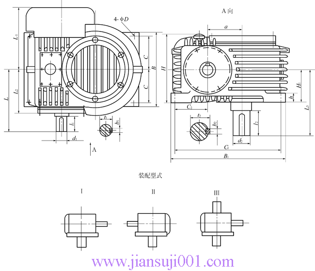 PW型平面二次包絡(luò)環(huán)面蝸桿減速機（GB-T16449-1996）